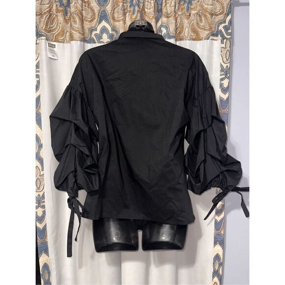 NEW WITH TAGS Women a.n.a NWT Ana A New Approach Womens black tier ruffle sleeve - Picture 4 of 6
